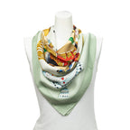 Scarf Scarf Green 100% Twill Silk