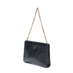 Shoulder Bag Victoire Chain Clutch Black Quilted Calfskin Leather