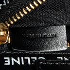 Shoulder Bag Small Vertical Cabas Black Logo Print Leather