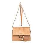 Shoulder Bag Mini Faye Chain Bag Peach Calfskin Leather