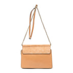 Shoulder Bag Mini Faye Chain Bag Peach Calfskin Leather