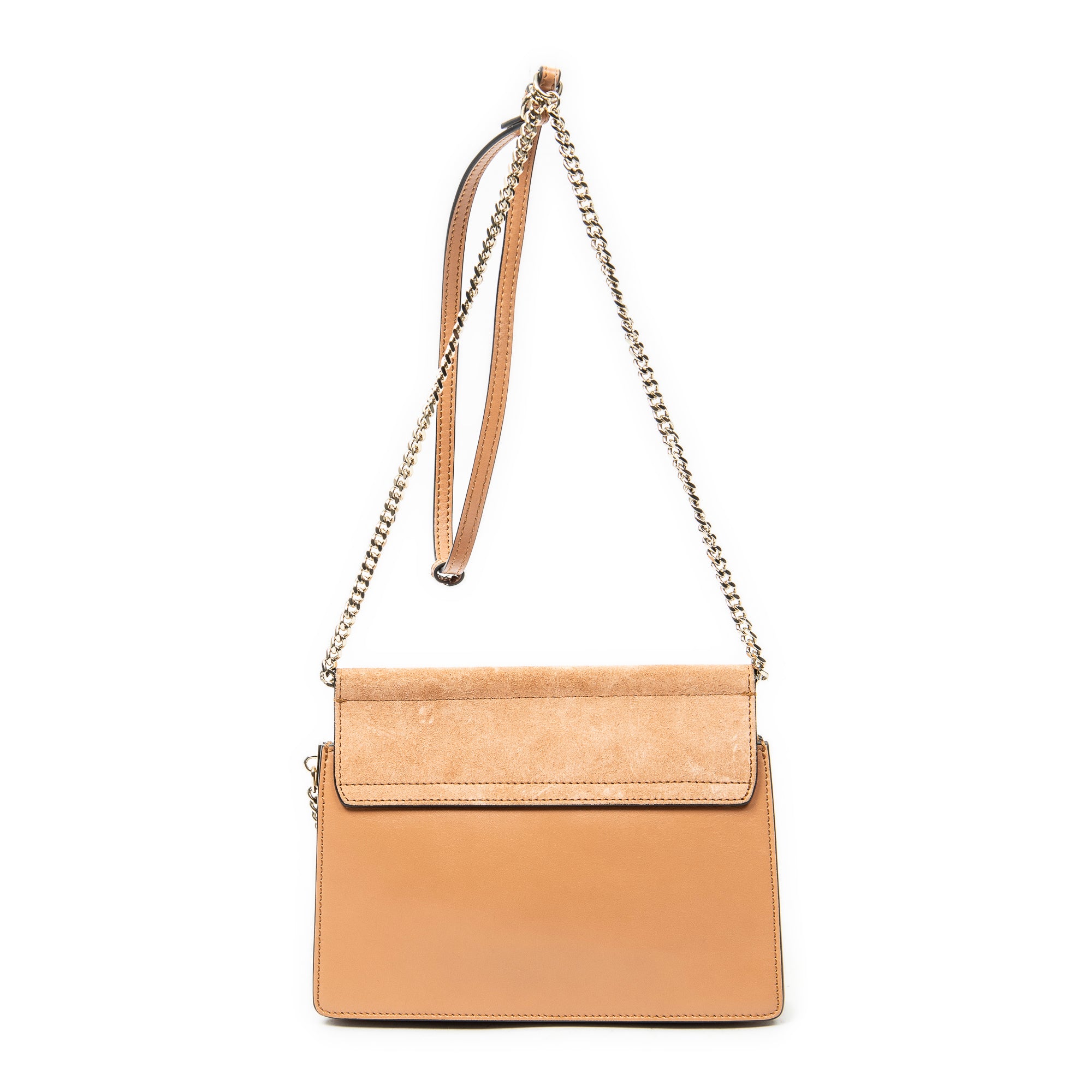 Shoulder Bag Mini Faye Chain Bag Peach Calfskin Leather