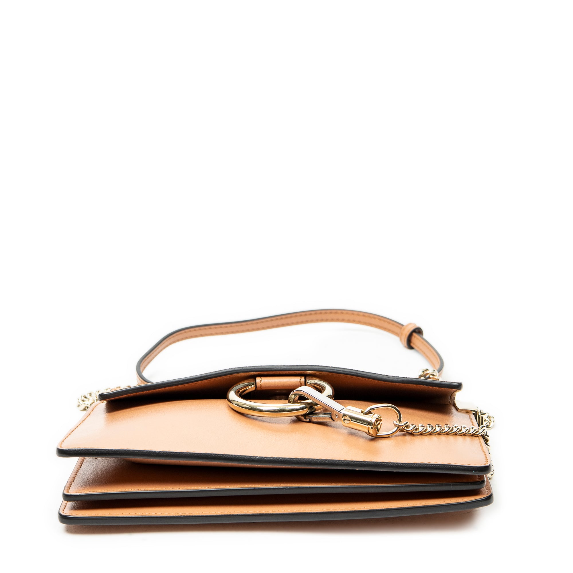 Shoulder Bag Mini Faye Chain Bag Peach Calfskin Leather