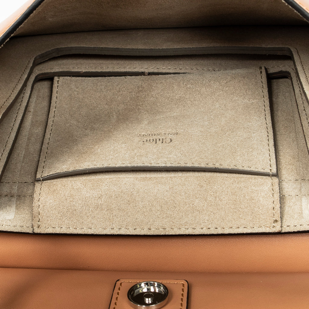 Shoulder Bag Mini Faye Chain Bag Peach Calfskin Leather