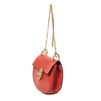 Shoulder Bag Small Drew Red Grained Calfskin Leather