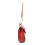 Shoulder Bag Small Drew Red Grained Calfskin Leather