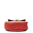 Shoulder Bag Small Drew Red Grained Calfskin Leather