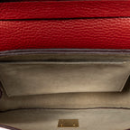 Shoulder Bag Small Drew Red Grained Calfskin Leather