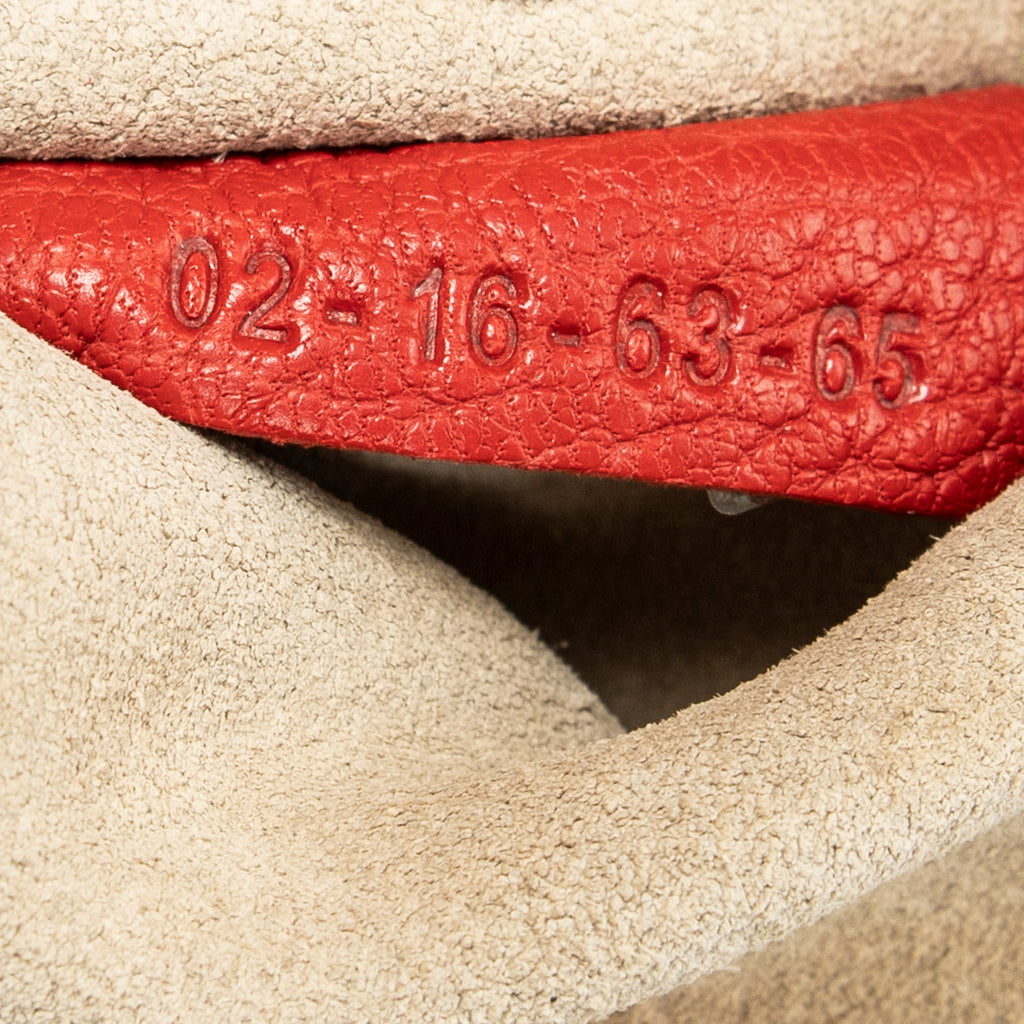 Shoulder Bag Small Drew Red Grained Calfskin Leather
