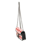 Shoulder Bag Super Mini Dionysus Chain Crossbody Red Tweed Canvas
