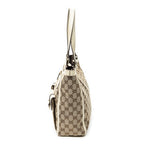 Shoulder Bag Abbey Pocket Tote Ivory Monogrammed Canvas
