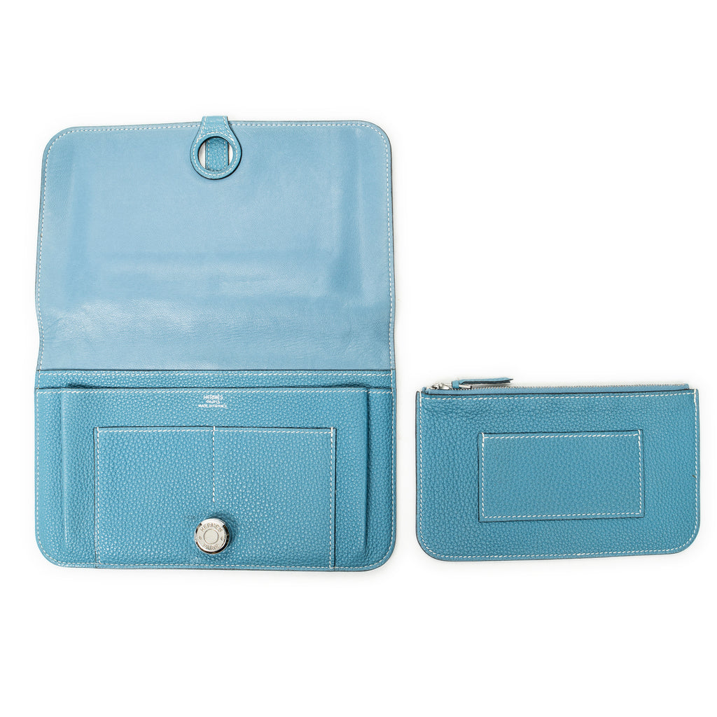 Wallet Dogon Duo Wallet Blue Jean Togo Leather