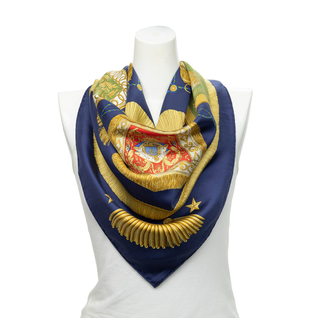 Scarf Scarf Navy 100% Twill Silk