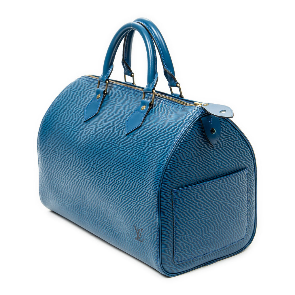 Handbag Speedy 30 Blue Epi