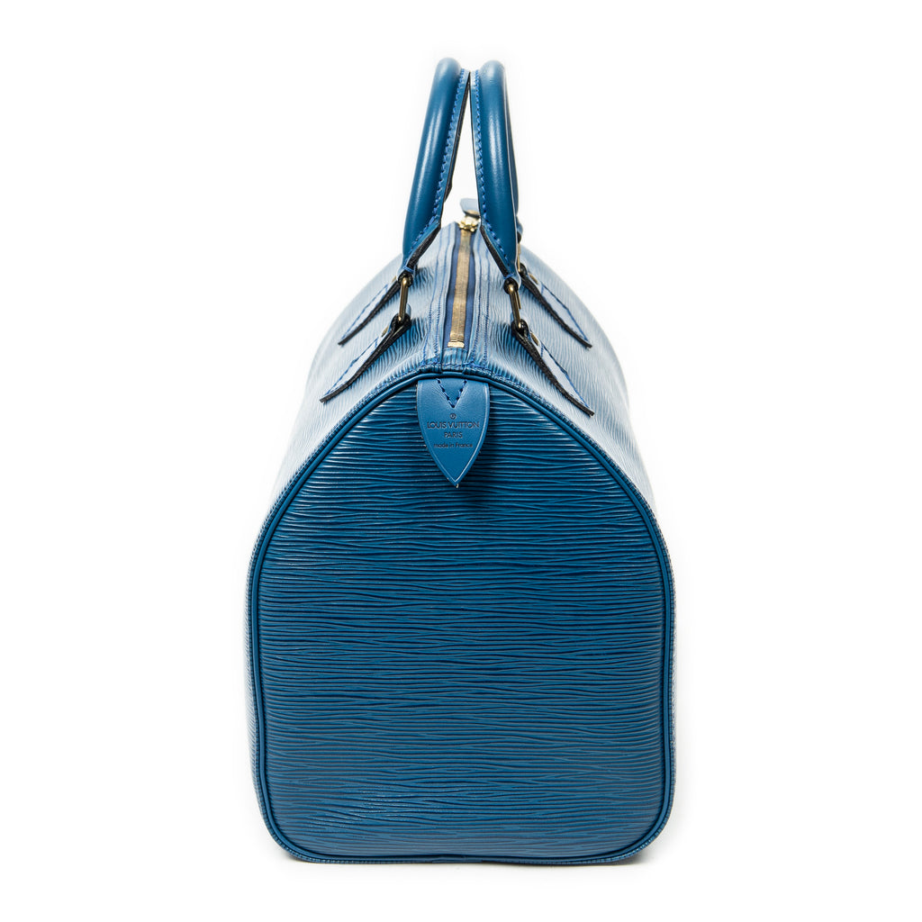 Handbag Speedy 30 Blue Epi