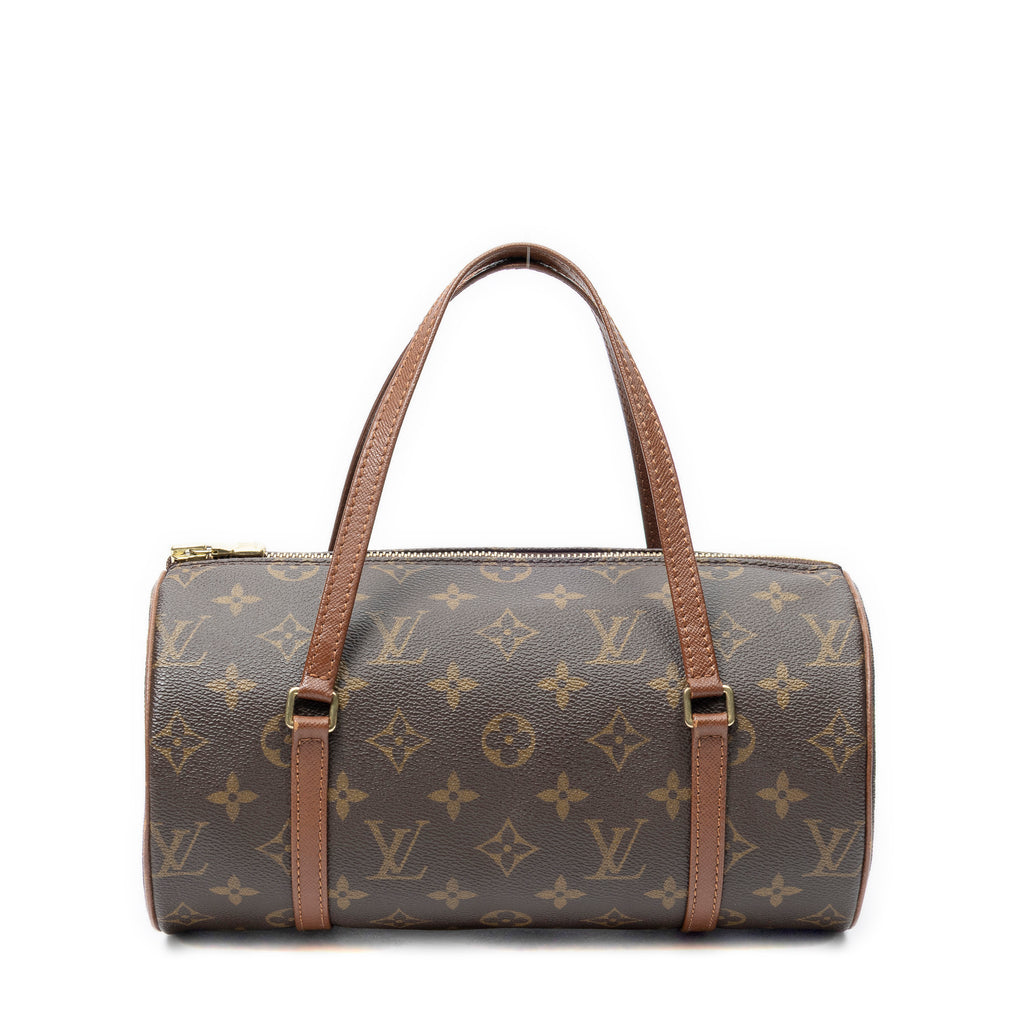 Handbag Papillon 26 Brown Monogram Canvas