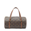 Handbag Papillon 26 Brown Monogram Canvas