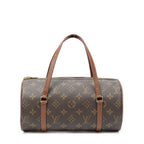 Handbag Papillon 26 Brown Monogram Canvas