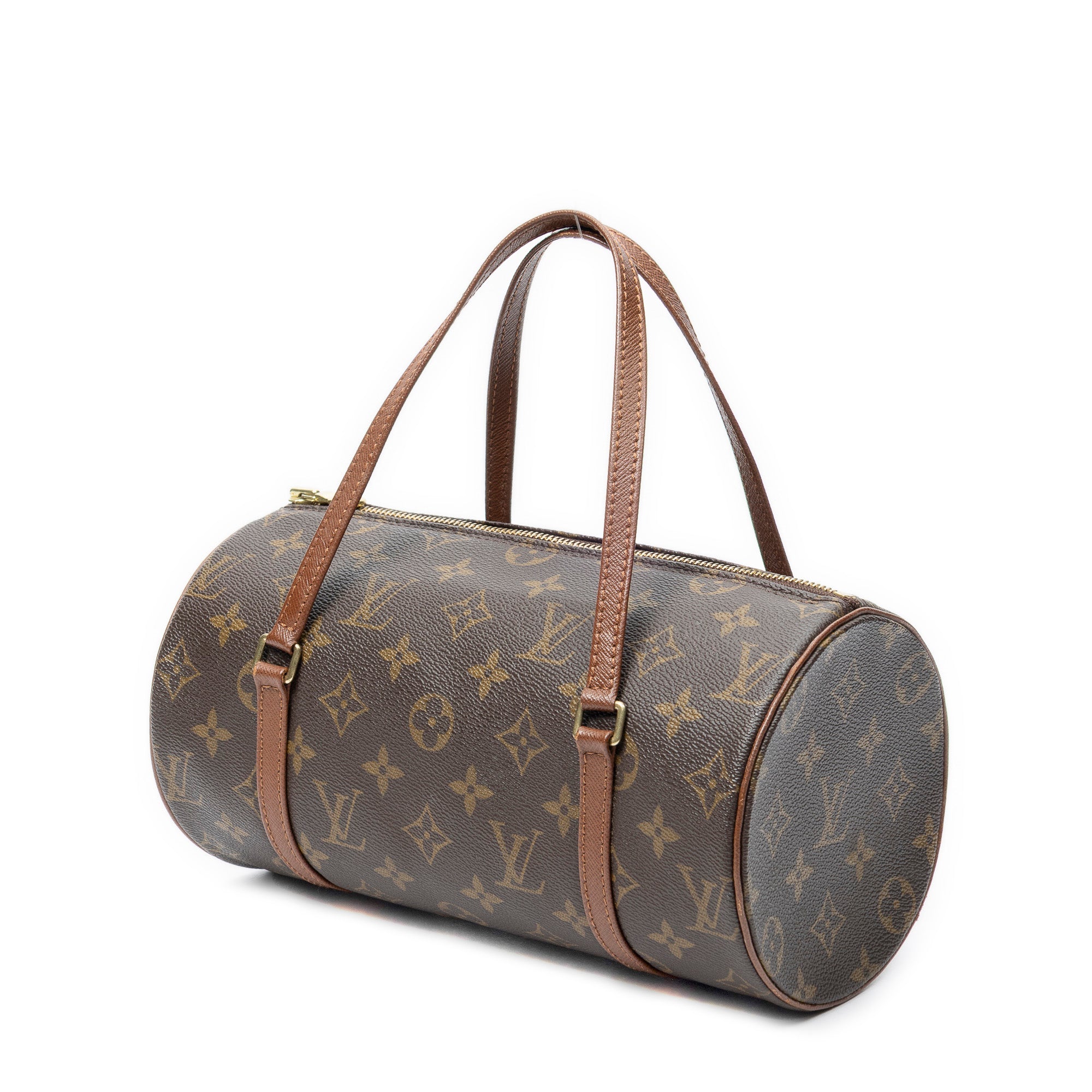 Handbag Papillon 26 Brown Monogram Canvas