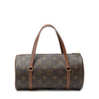 Handbag Papillon 26 Brown Monogram Canvas