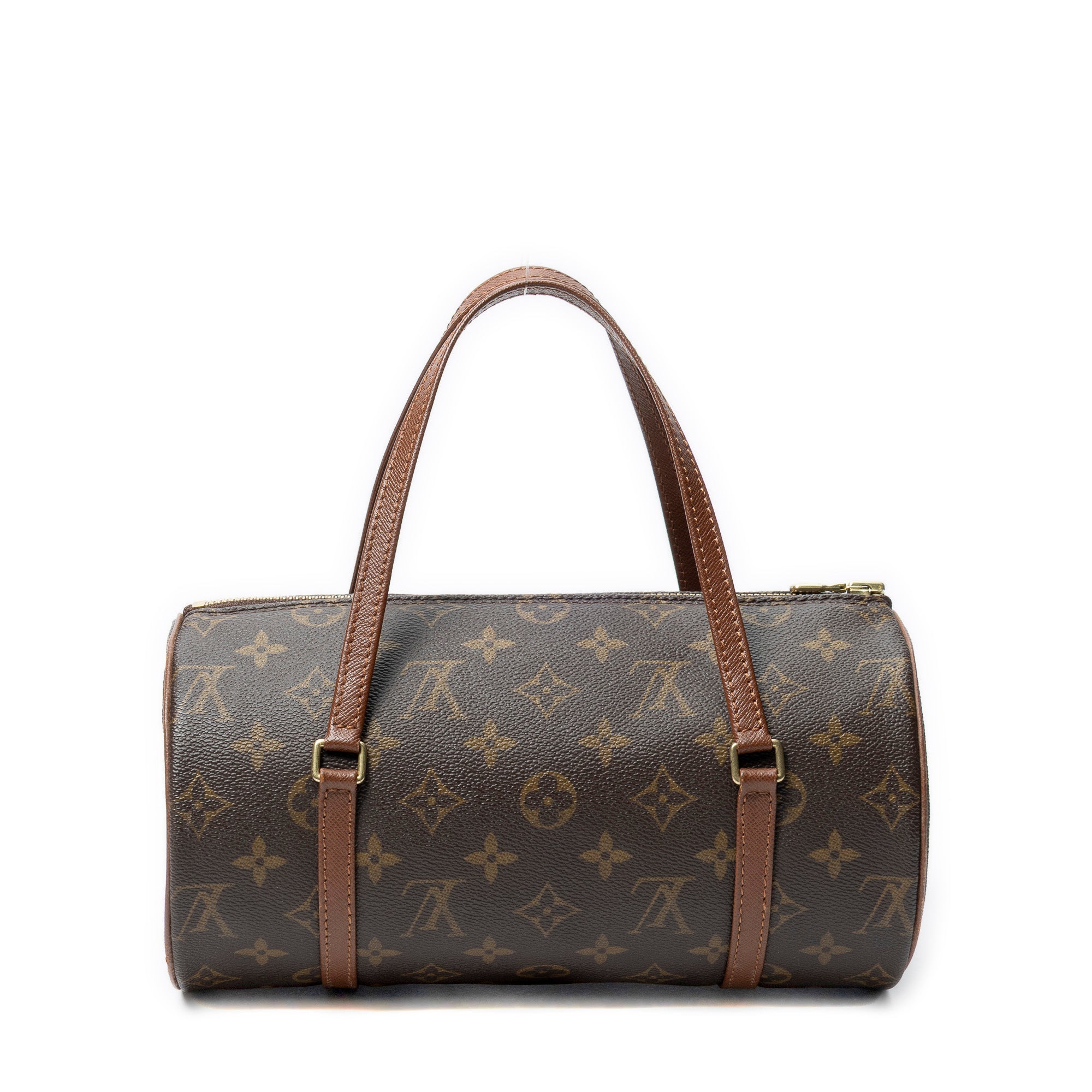 Handbag Papillon 26 Brown Monogram Canvas