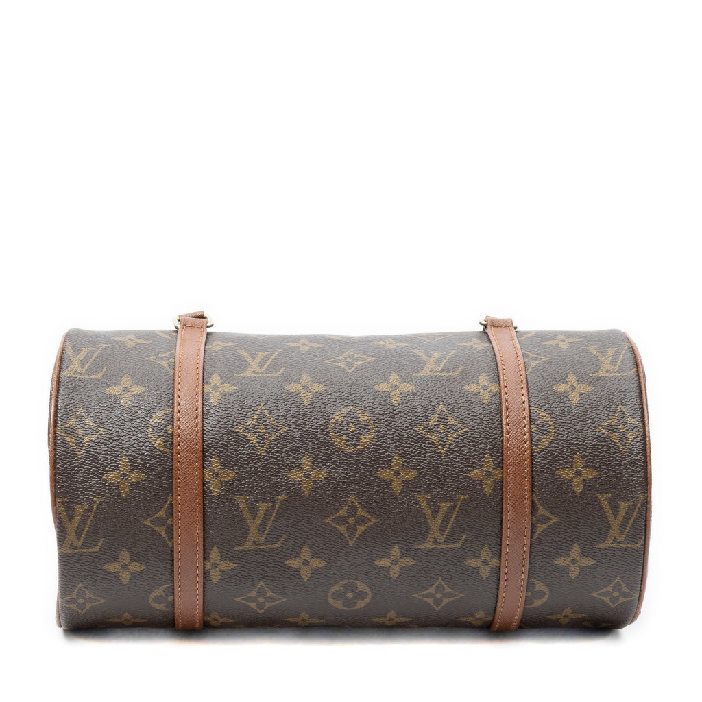 Handbag Papillon 26 Brown Monogram Canvas