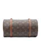 Handbag Papillon 26 Brown Monogram Canvas