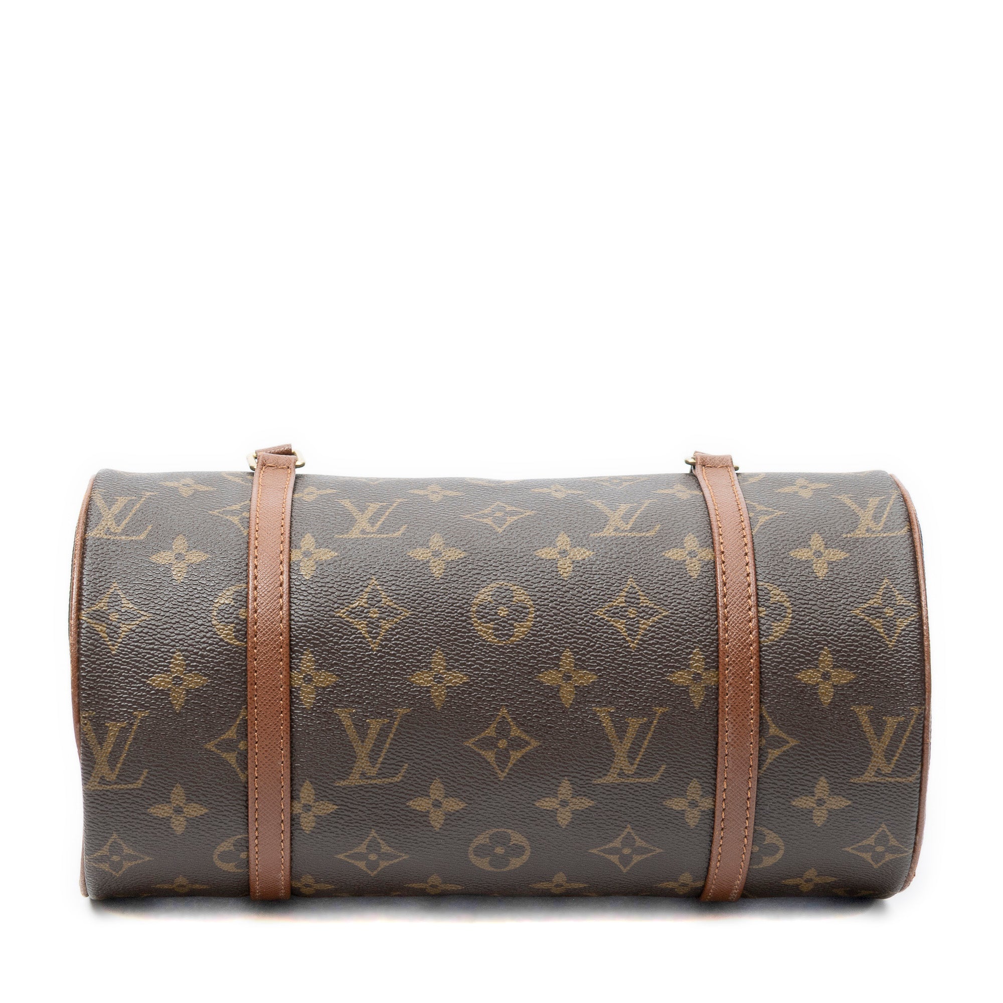 Handbag Papillon 26 Brown Monogram Canvas