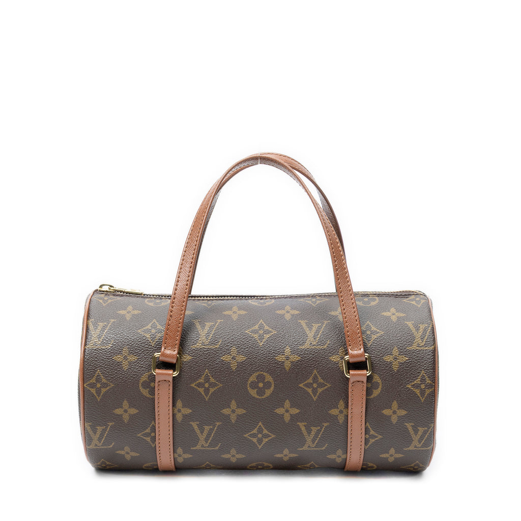 Handbag Papillon 26 Brown Monogram Canvas