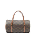 Handbag Papillon 26 Brown Monogram Canvas