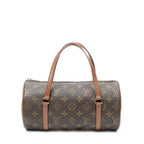 Handbag Papillon 26 Brown Monogram Canvas