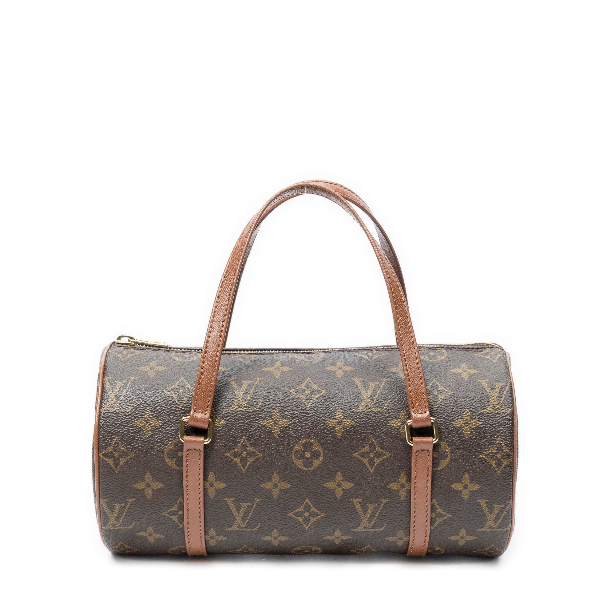 Handbag Papillon 26 Brown Monogram Canvas