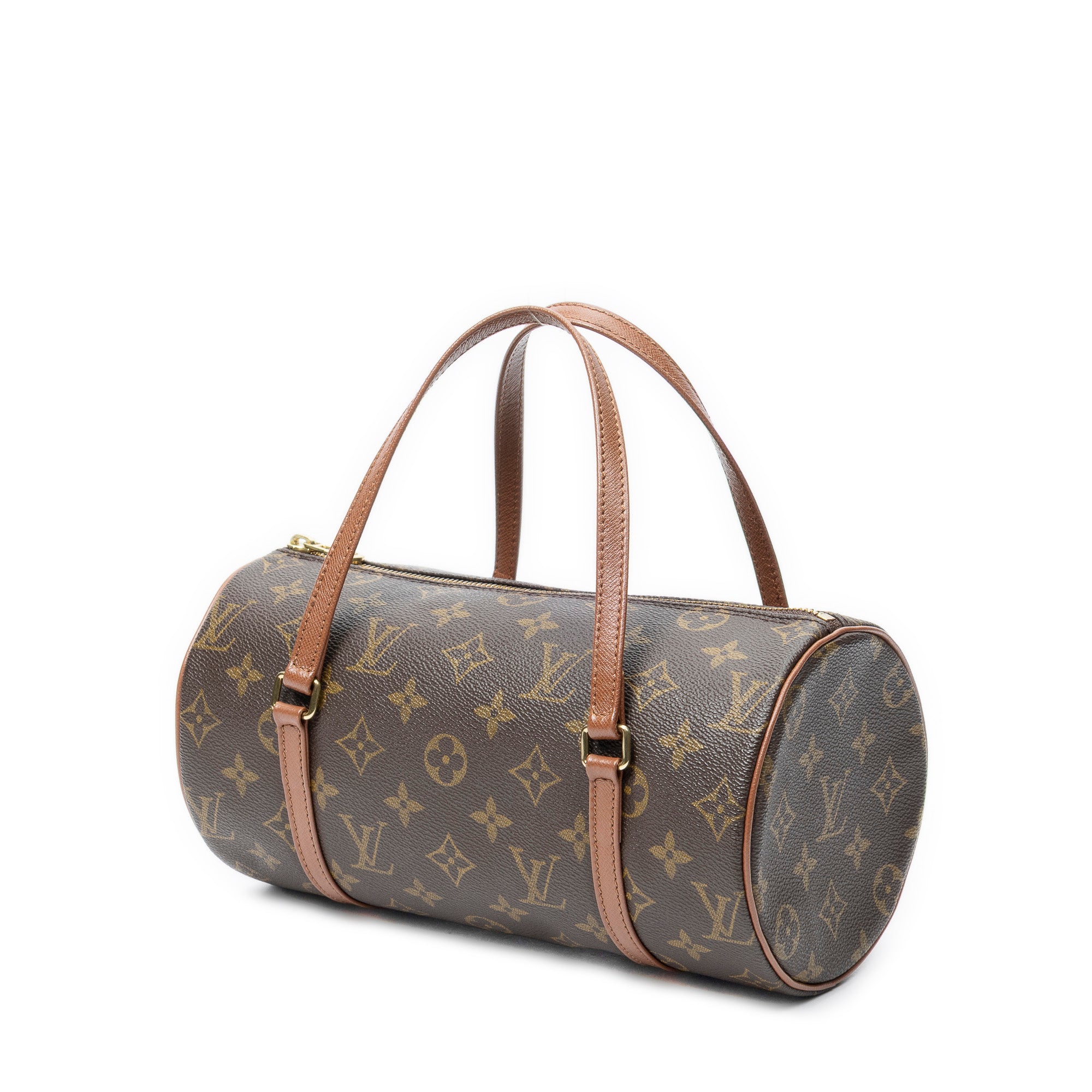 Handbag Papillon 26 Brown Monogram Canvas