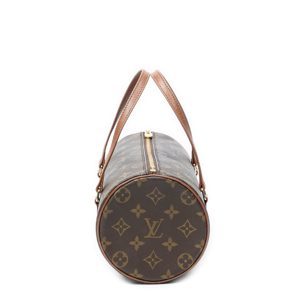 Handbag Papillon 26 Brown Monogram Canvas