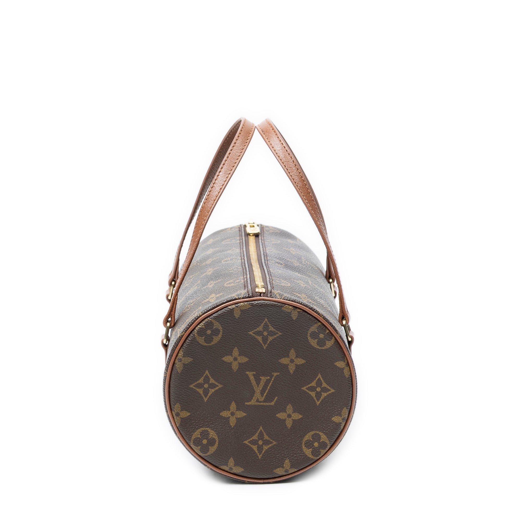 Handbag Papillon 26 Brown Monogram Canvas