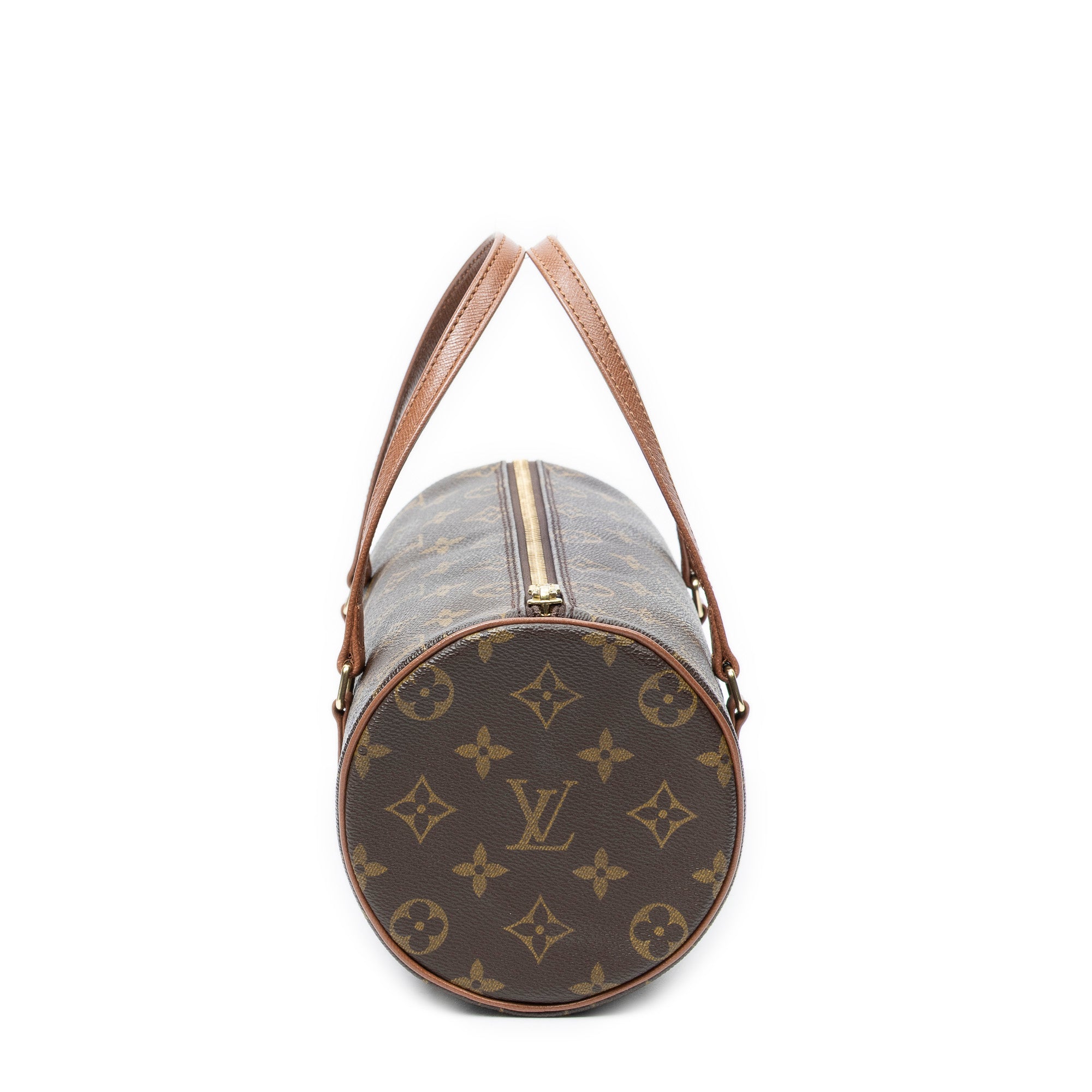 Handbag Papillon 26 Brown Monogram Canvas