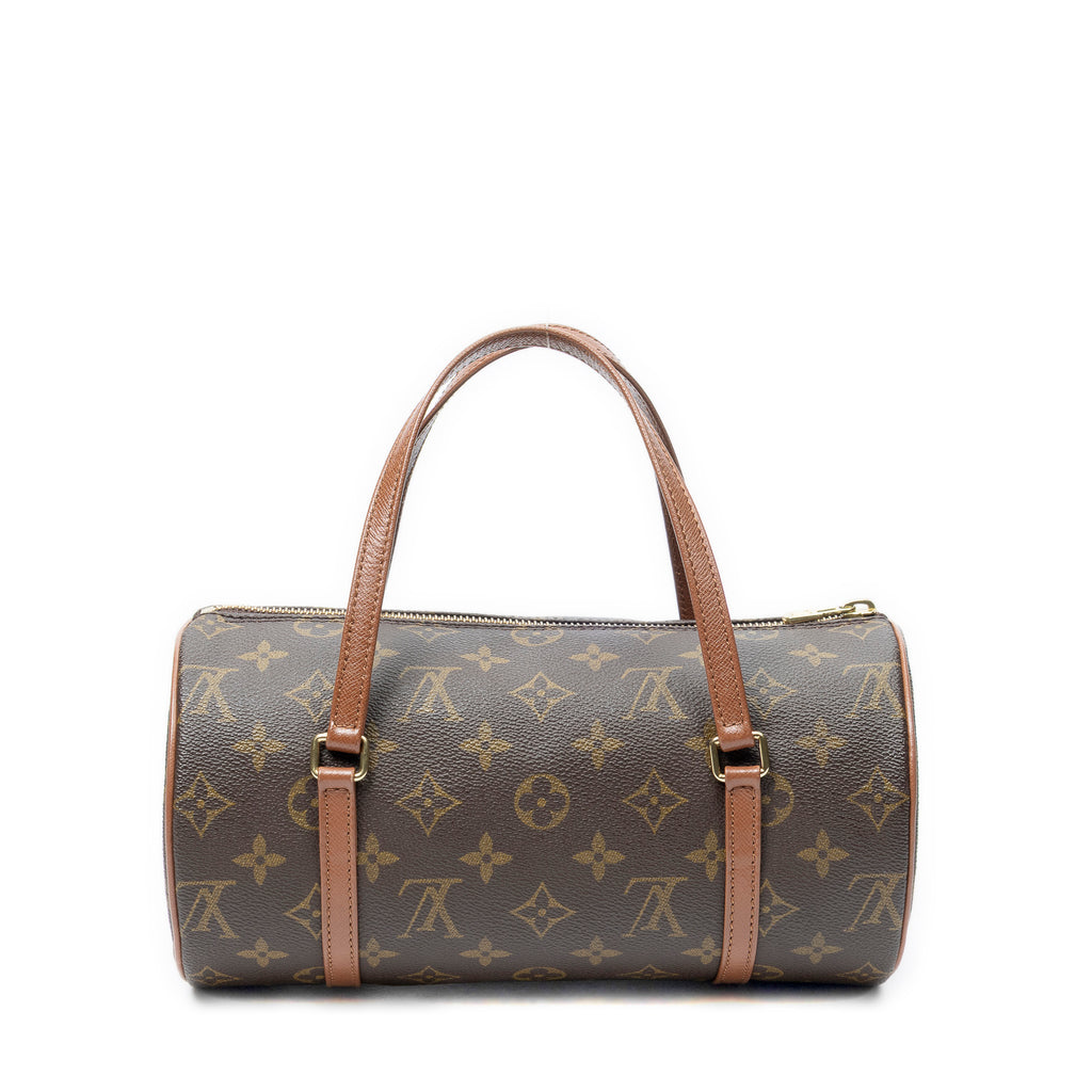 Handbag Papillon 26 Brown Monogram Canvas