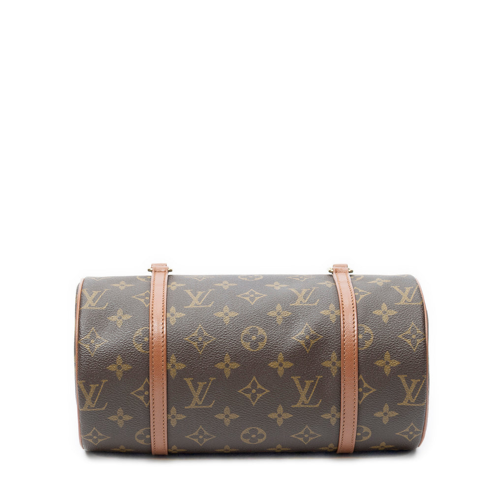 Handbag Papillon 26 Brown Monogram Canvas