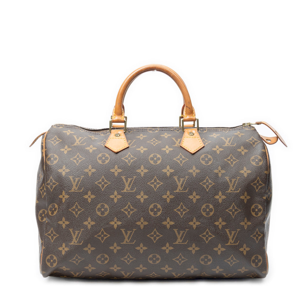 Handbag Speedy 35 Brown Monogram Canvas