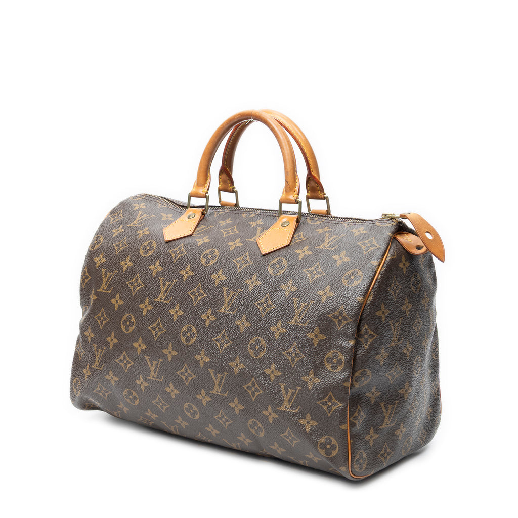 Handbag Speedy 35 Brown Monogram Canvas