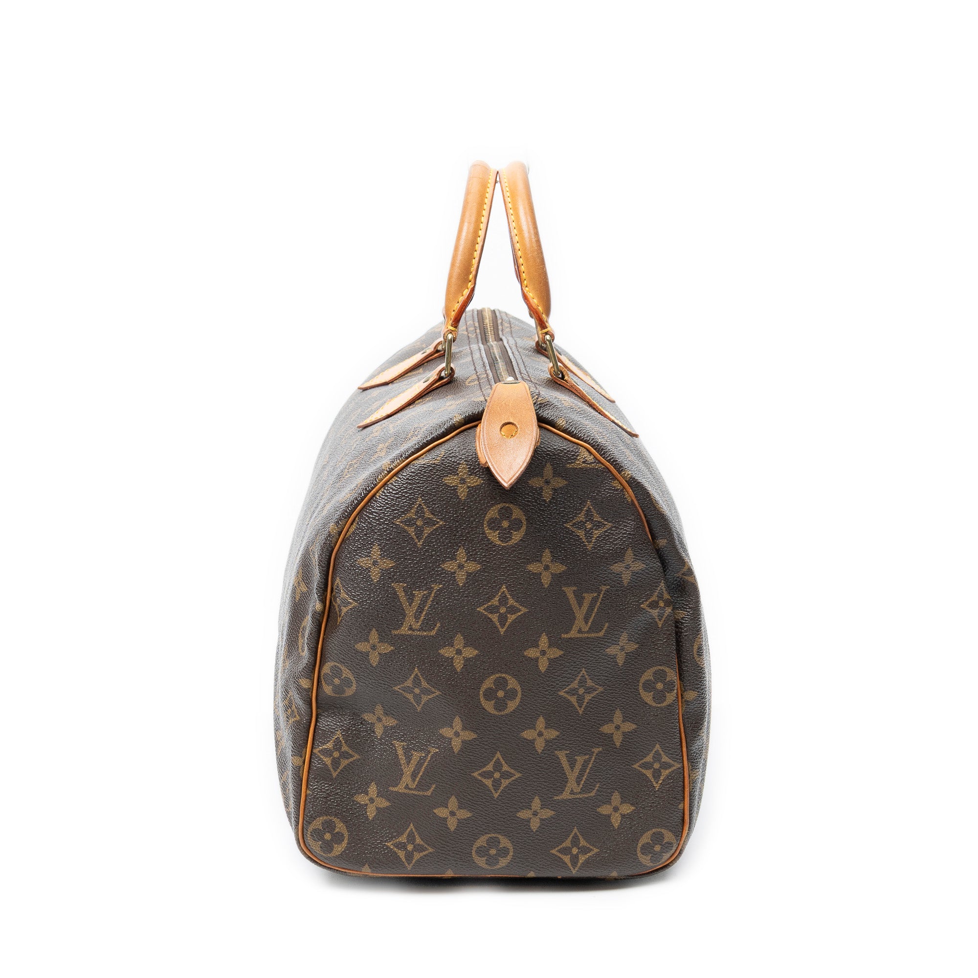 Handbag Speedy 35 Brown Monogram Canvas