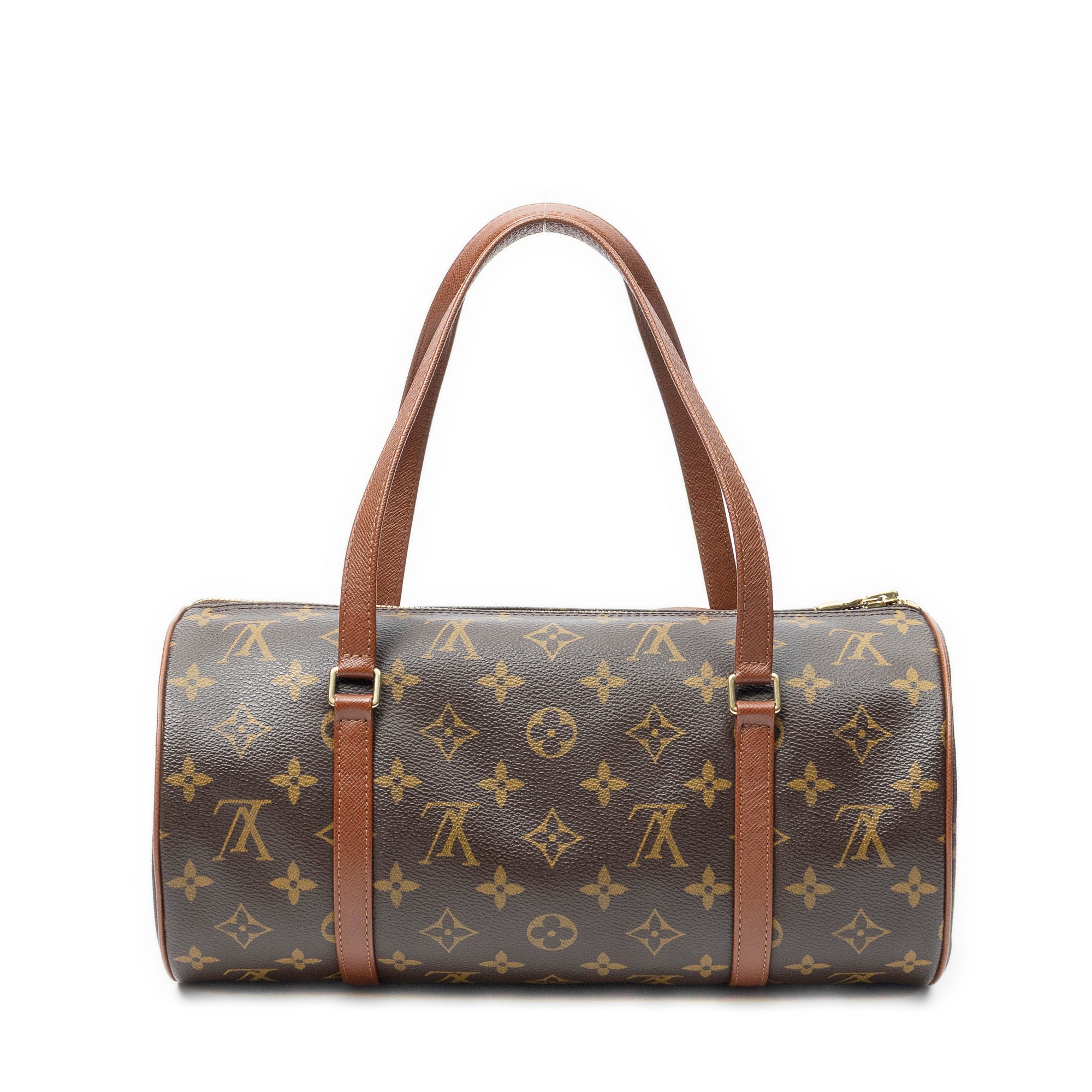 Handbag Papillon 30 Brown Monogram Canvas