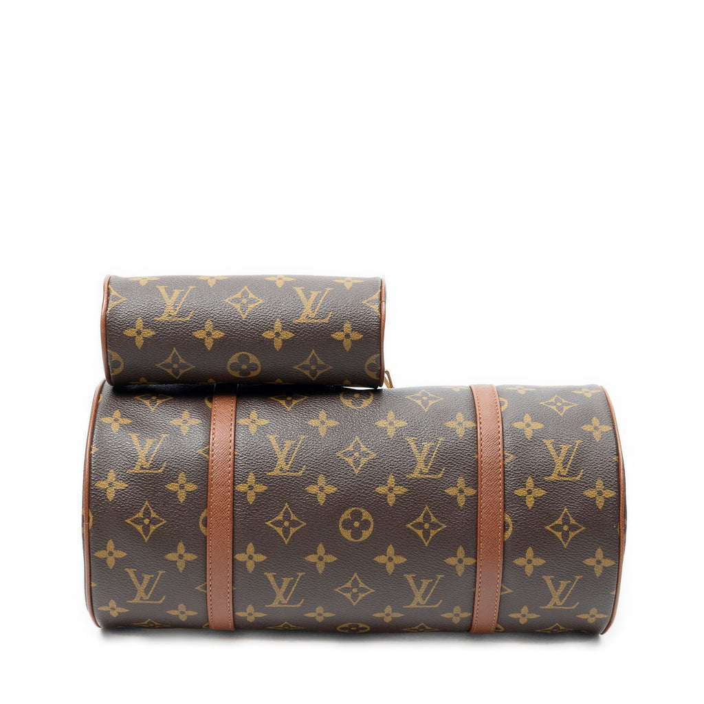 Handbag Papillon 30 Brown Monogram Canvas