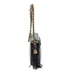 Shoulder Bag CC Tassel Camera Bag Black Quilted Lambskin Leather