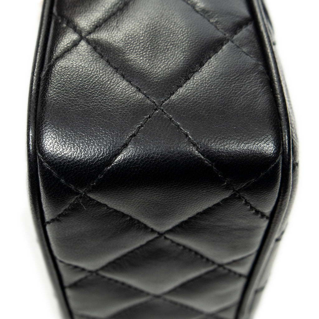 Shoulder Bag CC Tassel Camera Bag Black Quilted Lambskin Leather