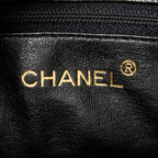 Shoulder Bag CC Tassel Camera Bag Black Quilted Lambskin Leather