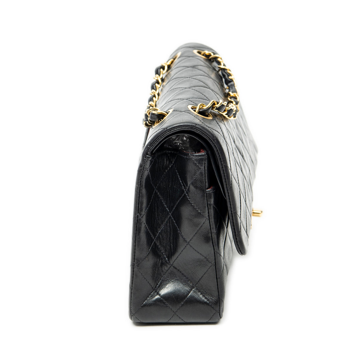 Shoulder Bag Classic Double Flap 26 Black Quilted Lambskin Leather