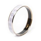 Bracelet Enamel Bangle MM Lilac Silver Plated