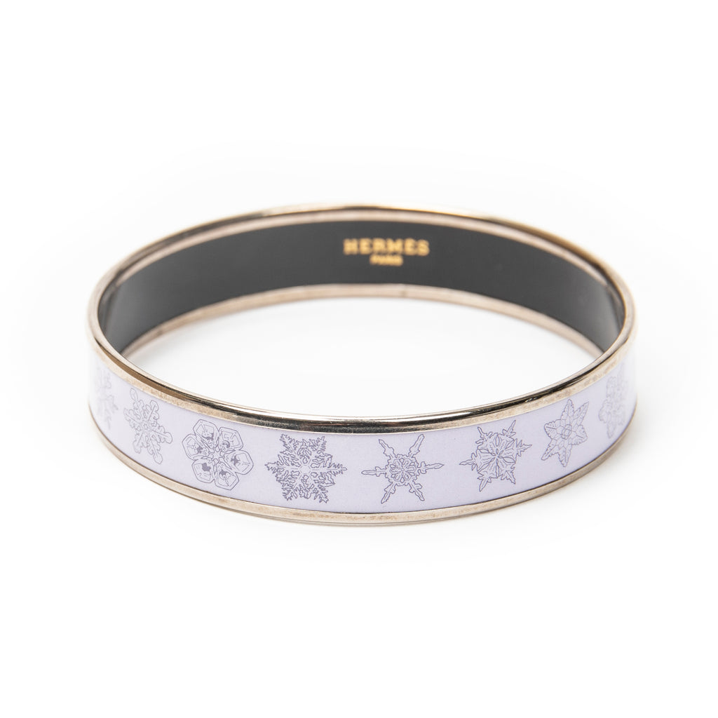 Bracelet Enamel Bangle MM Lilac Silver Plated
