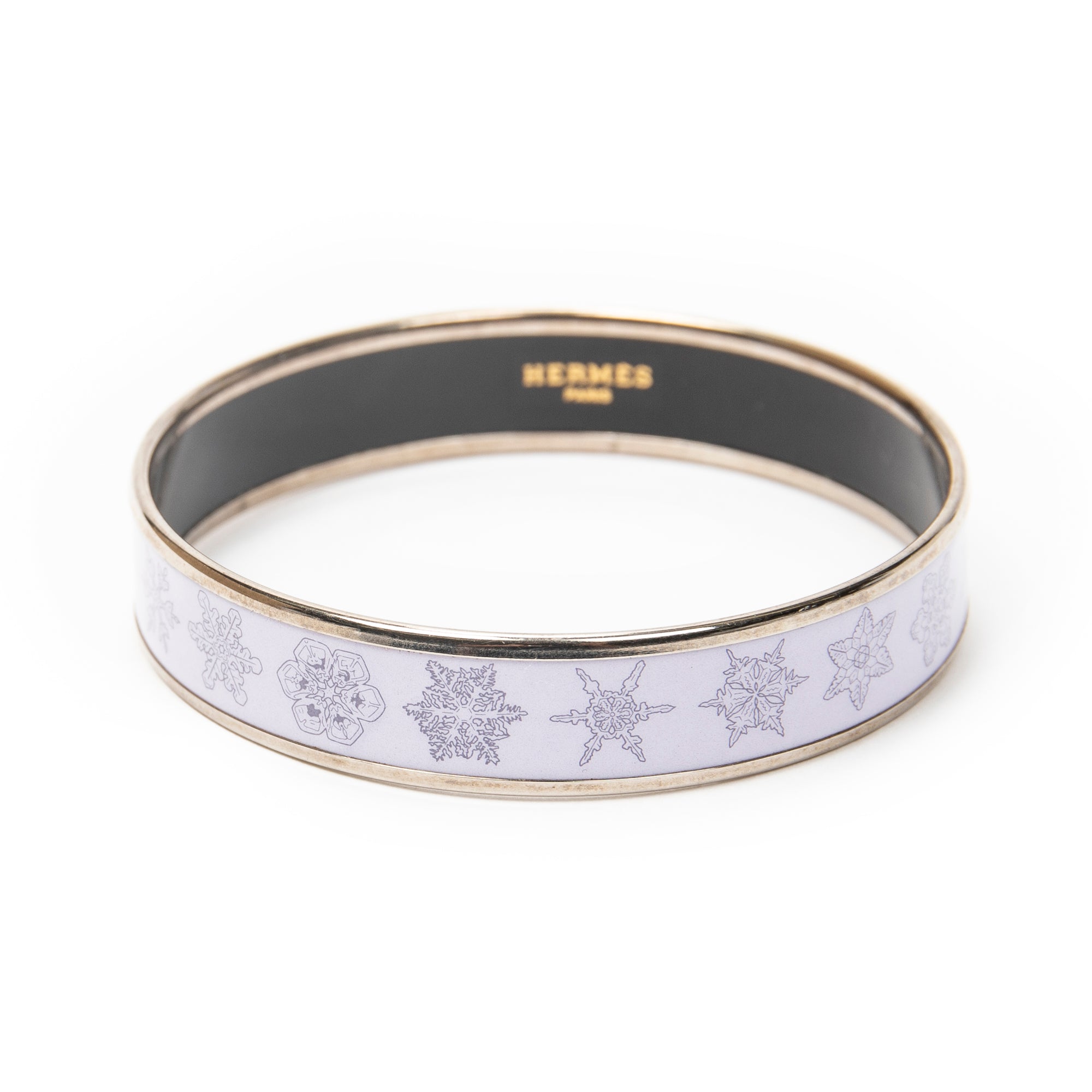 Bracelet Enamel Bangle MM Lilac Silver Plated